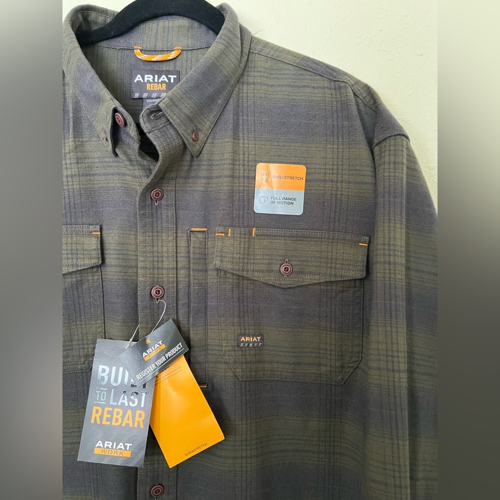 ARIAT Rebar Flannel DuraStretch Work Shirt - Picture 5 of 10